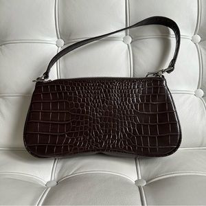 JW PEI Eva Shoulder Bag in Brown Croc
